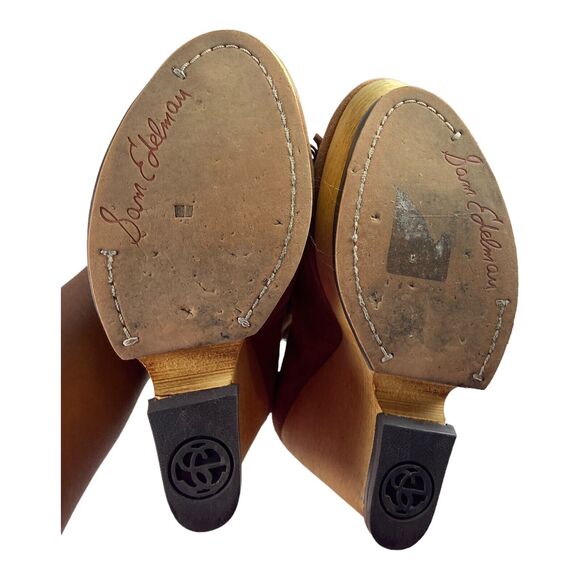 Sam Edelman Womens Wesley Tasseled Wedge Pumps Tan PlatformLeather Size 7M - Picture 10 of 11